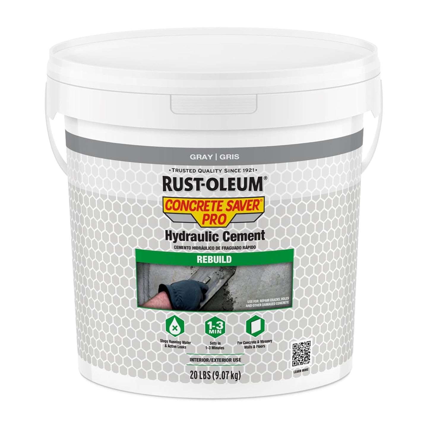 Rust-Oleum Concrete Saver Pro Hydraulic Cement, 20 Lb, Gray
