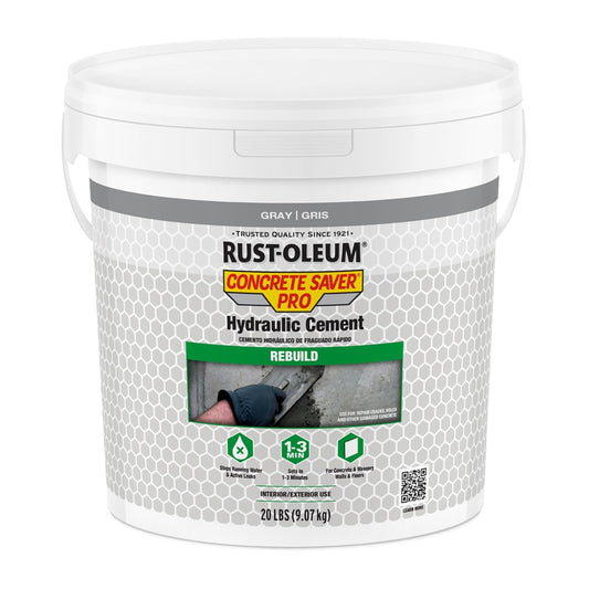 Rust-Oleum Concrete Saver Pro Hydraulic Cement, 20 Lb, Gray