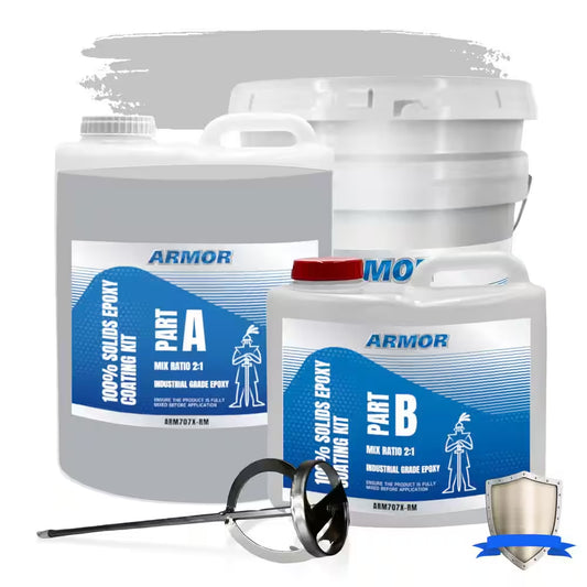 3 Gal. Medium Gray Gloss 2 Part Epoxy Interior/Exterior Concrete Basement and Garage Floor Coating Floor Paint
