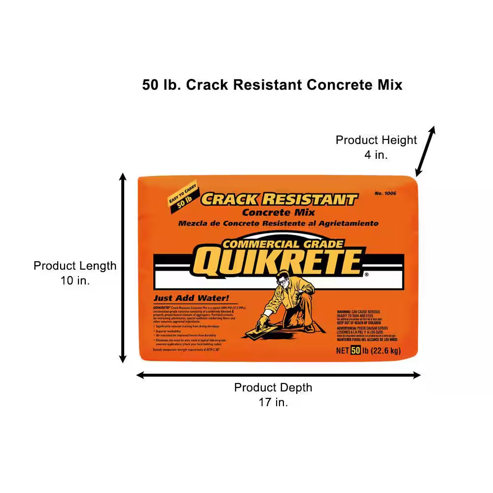 50 Lb. Crack Resistant Concrete Mix