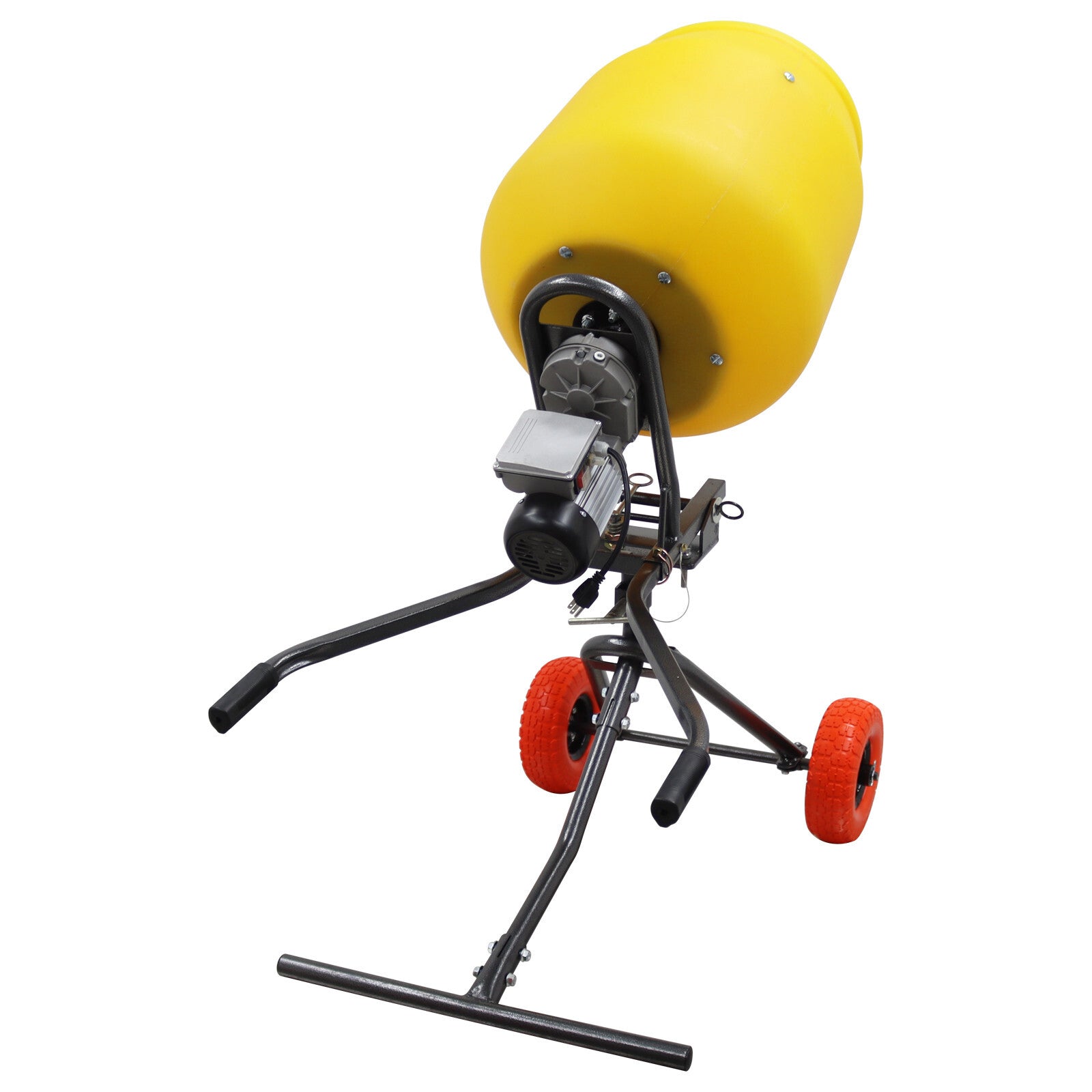 100L/3.5 Cu.Ft Push-Type Cement Mixer Concrete Mortar Polythene Drum 110V 300W