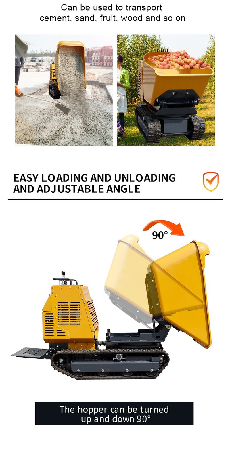 BID for Tracked Hydraulic Mini Dumper 13.5HP Gas EPA Truck for Construction