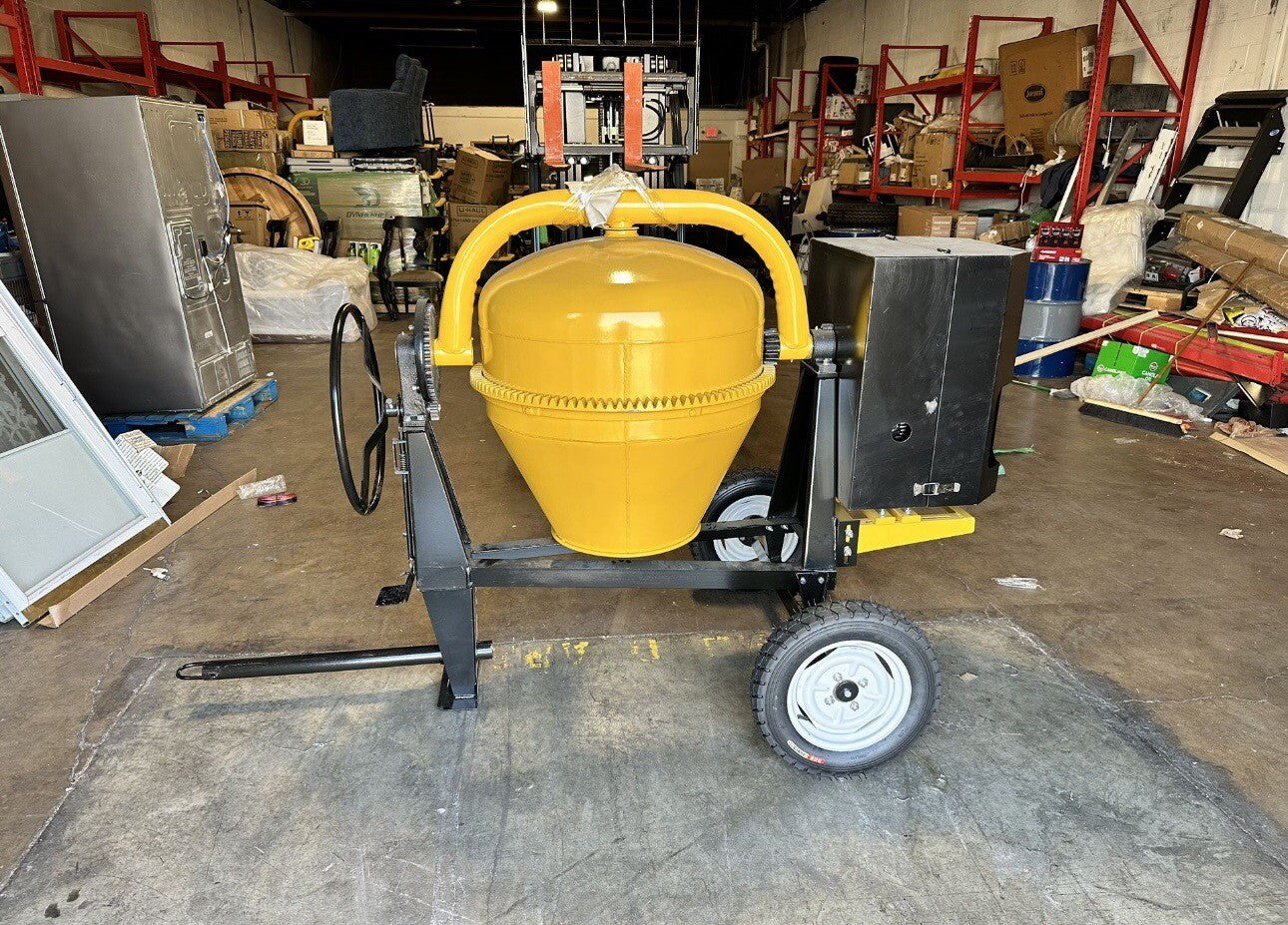 Towable 9 Cubic Feet Cement Mixer