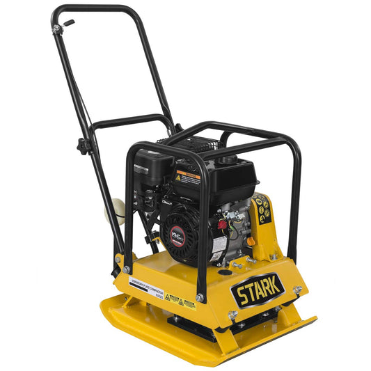 Stark USA Stark 6.5Hp Walk-Behind Vibration 21Inches X 21Inches Plate Compactor 2248Lbs Force 196Cc Engine Motor Vibratory Tamper Power Paver