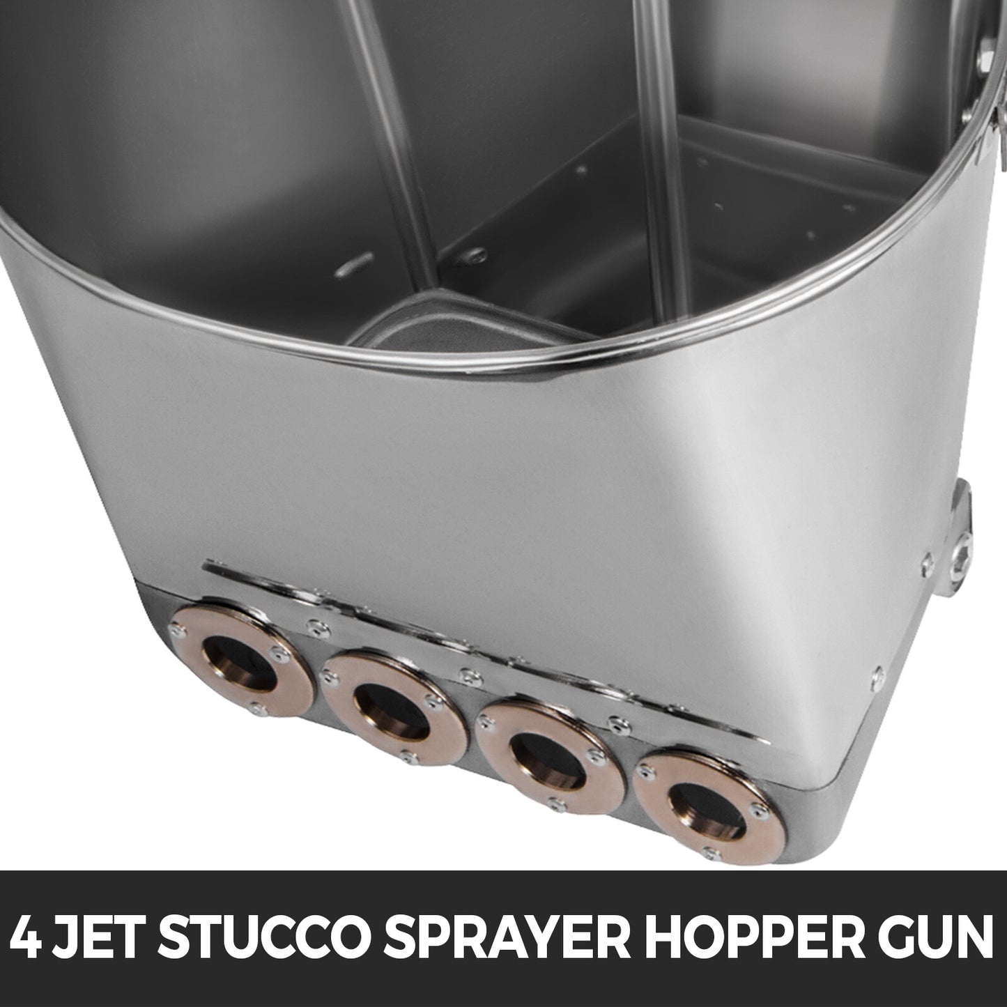 VEVOR 4 Jet 3Hp Stucco Sprayer Plaster Cement Mortar Spray Gun Hopper Wall Paint