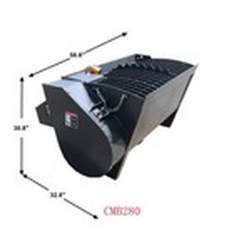 280Lt Volume Skid Steer Attachments Concrete Mixer Bucket
