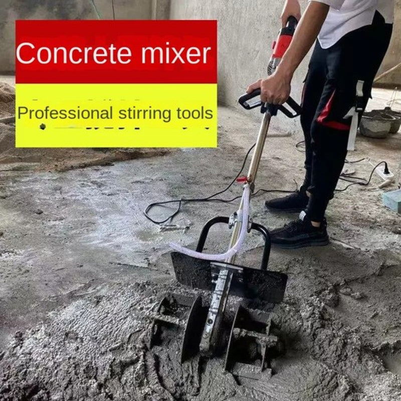 Mortar Cement Mixer Concrete Site with a Small Mixer Putty Powder Mixing Grey