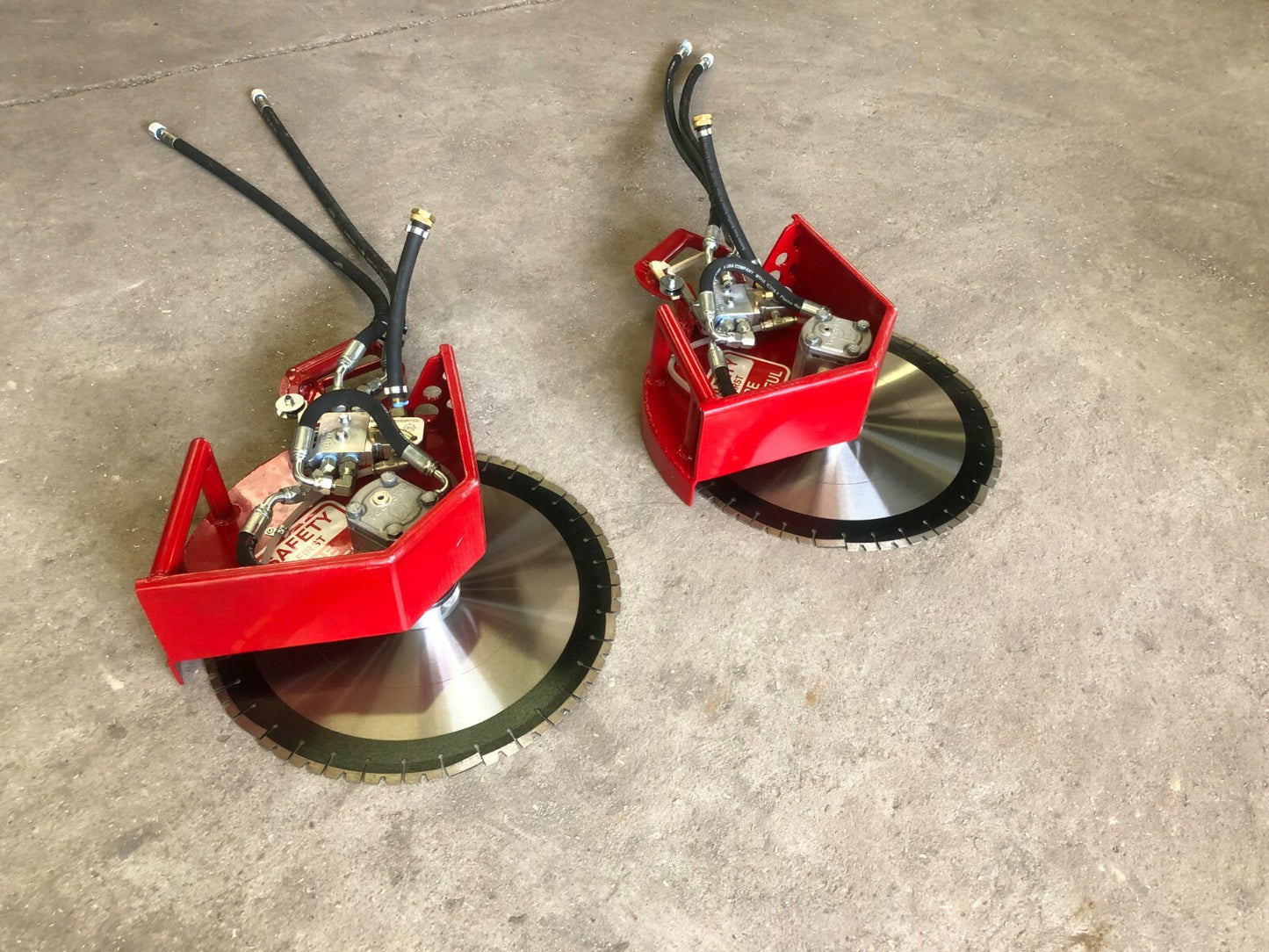 30" Concrete Cutting Hydraulic Angled 45 Degree Flush Combo Saw