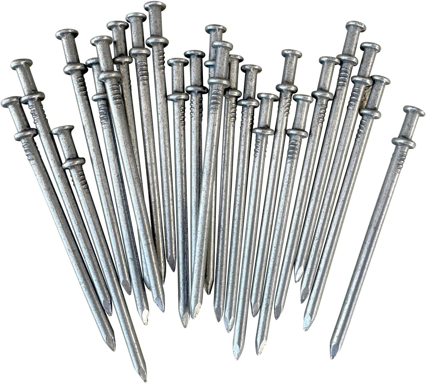 Sandbaggy 16D Duplex Nails (3.5" Long) - Temporary Construction, Concrete Forms, Scaffolding - 8 Gauge Steel - Smooth Shank, Flat Head - Removable/Reusable (200)