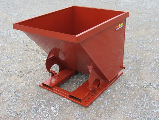 2 Cubic Yard Self Dumping Trash Hopper Dumpster Fits Fork Lift Pallet Forks