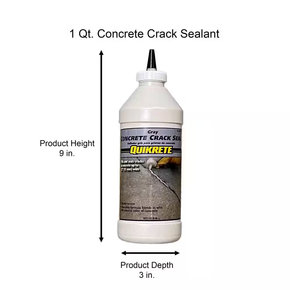 Quikrete Concrete Crack Sealant 1 Qt. Repair Cement Fills Sealants Driveways