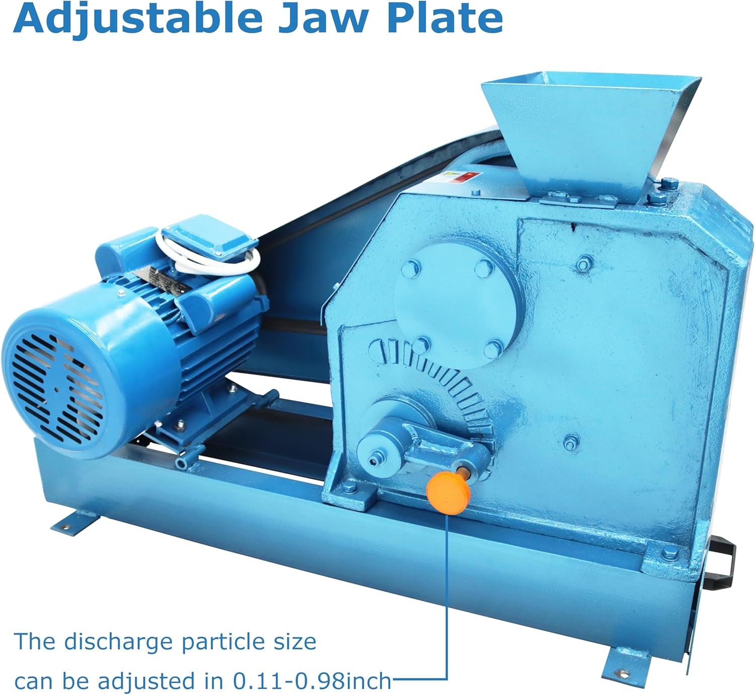 TECHTONGDA Jaw Crusher Rock Grinder Shredder Electric Shatter Pulverizer for Ore Slag Coal Stone Concrete Crushing Machine 220V