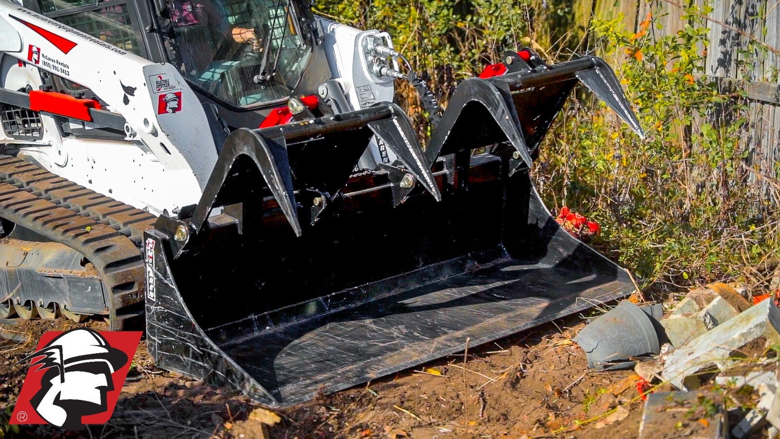 Recycling Bucket Skid Steer Attachment for Bobcat 84" Wide by Mclaren
