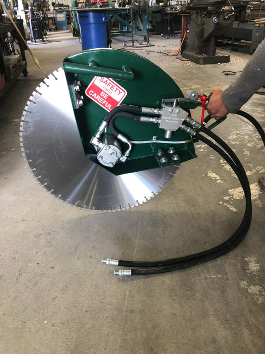 30" Concrete Cutting Hydraulic Angled 45 Degree Flush Combo Saw