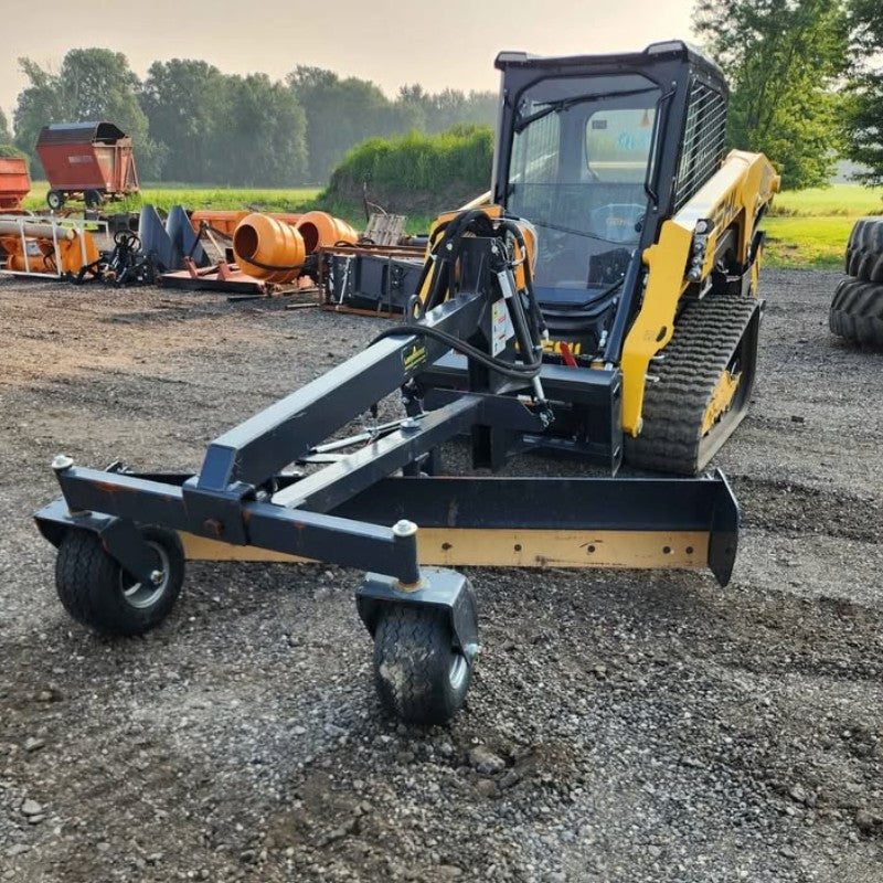 Landhonor 96'' Skid Steer Grader Attachment Grading Hydraulic Blade Quick Attach