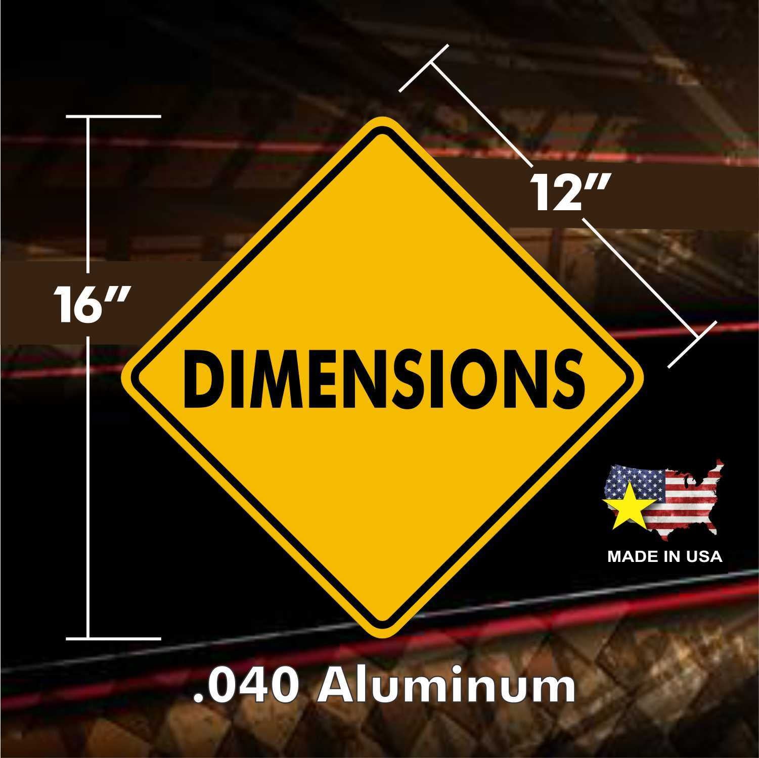 OPEN TRENCH - Aluminum Safety Placard - Landscape Warning Sign- Fun Room Decor