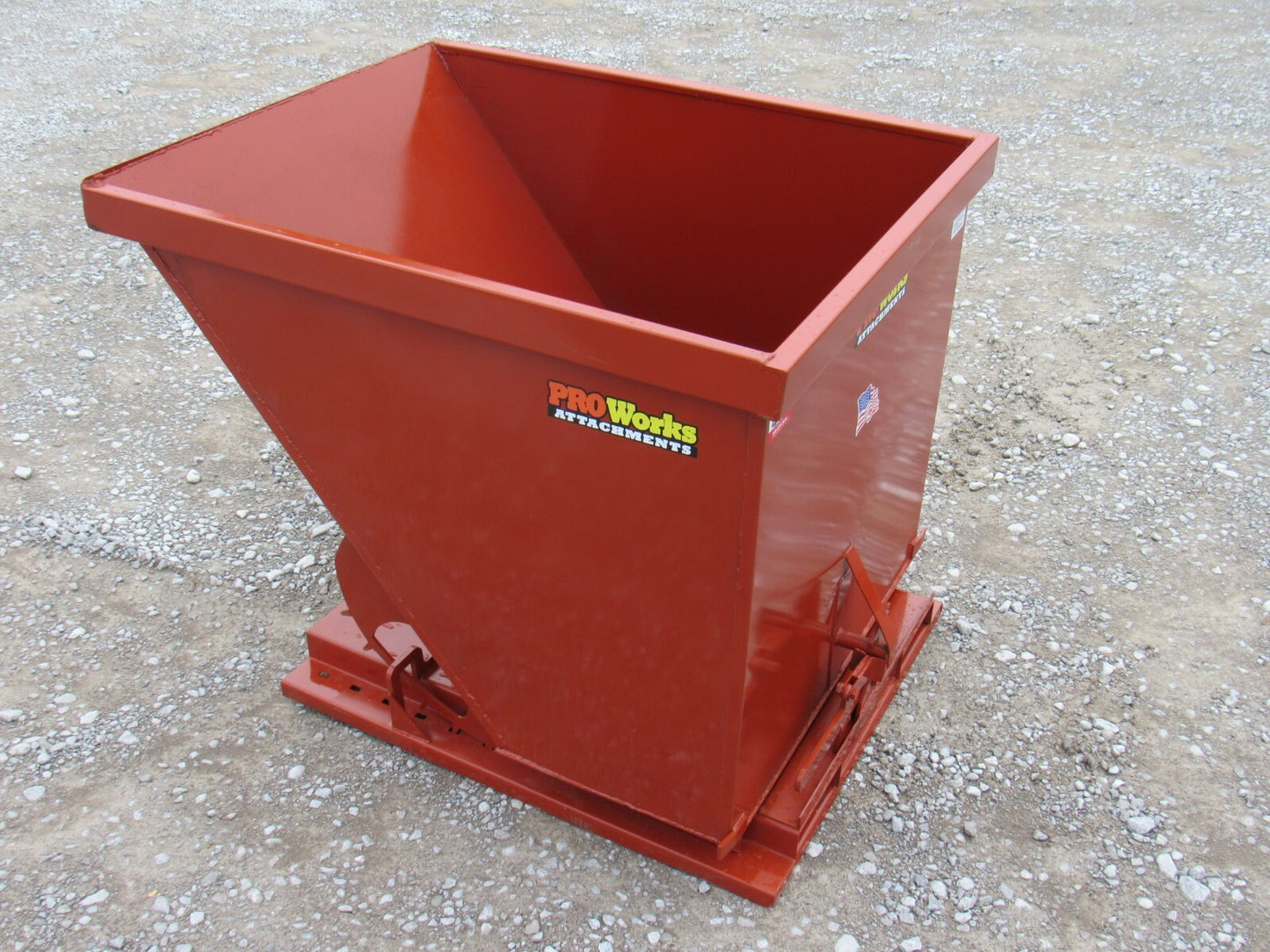 2 Cubic Yard Self Dumping Trash Hopper Dumpster Fits Fork Lift Pallet Forks
