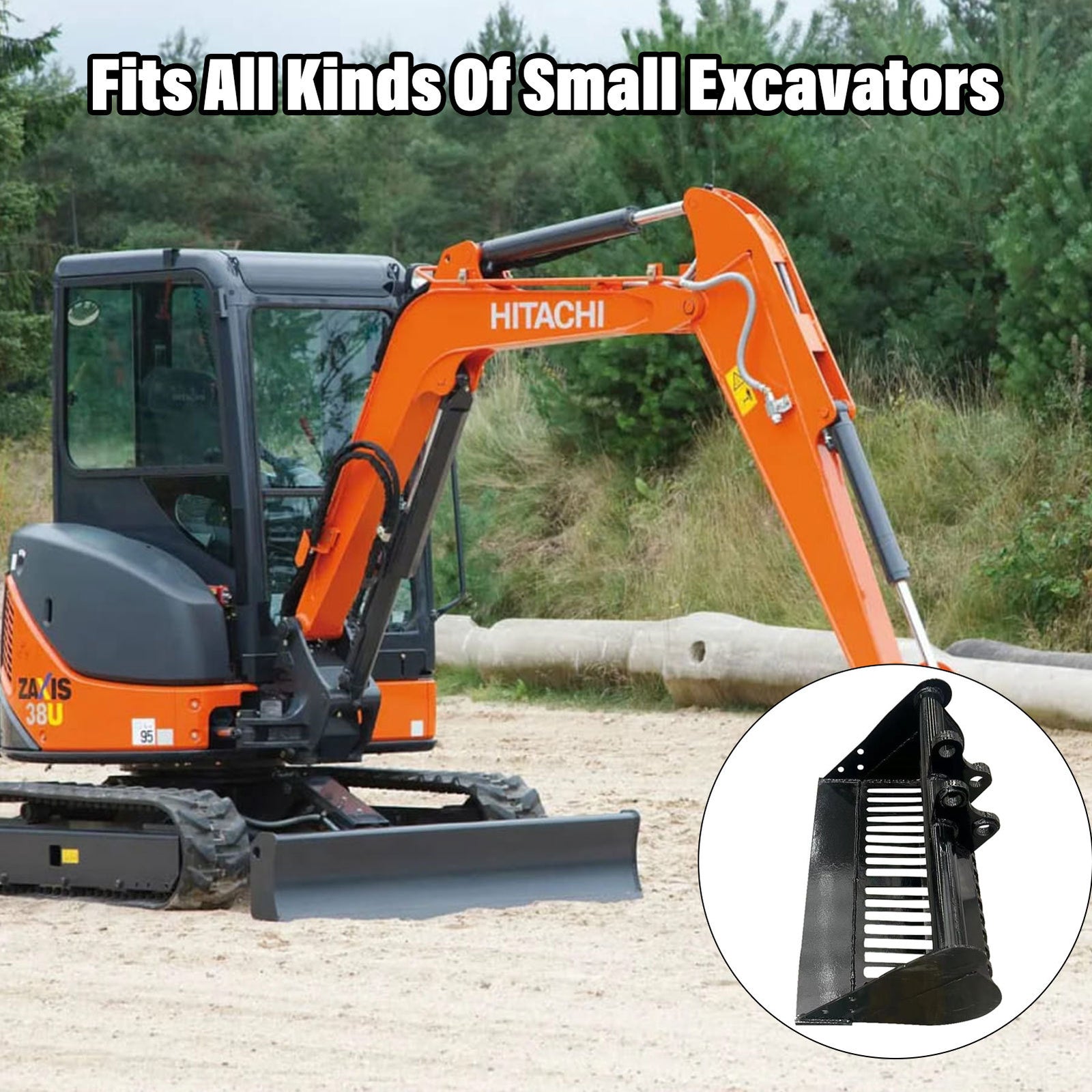 600Mm Screening Sand Leakage Sieve Bucket Attachment in Stock for Mini Excavator