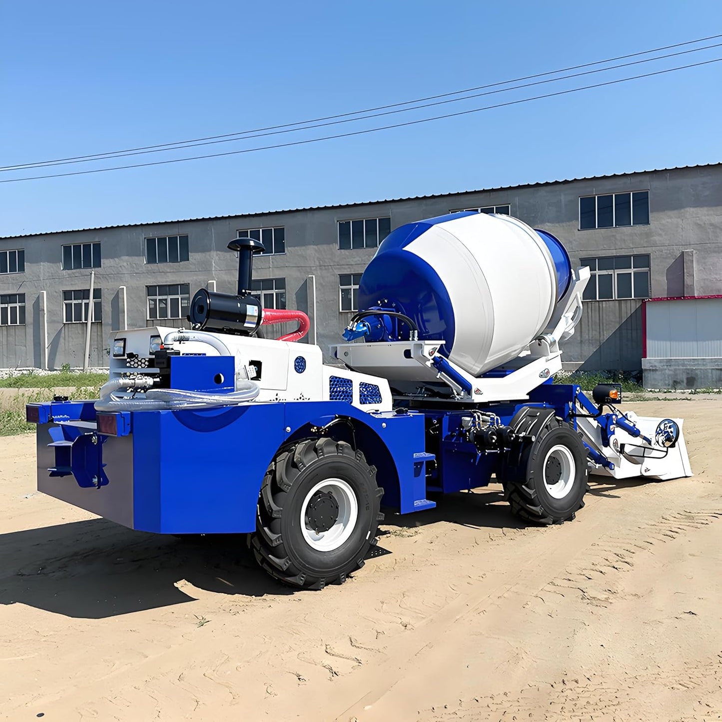 Self Loading Concrete Mixer Truck – 4X4 Mobile Cement Mixer with Automatic Loading & Water Dosing, Compact High-Performance Concrete Mixing Truck for On-Site Construction & Civil Engineering