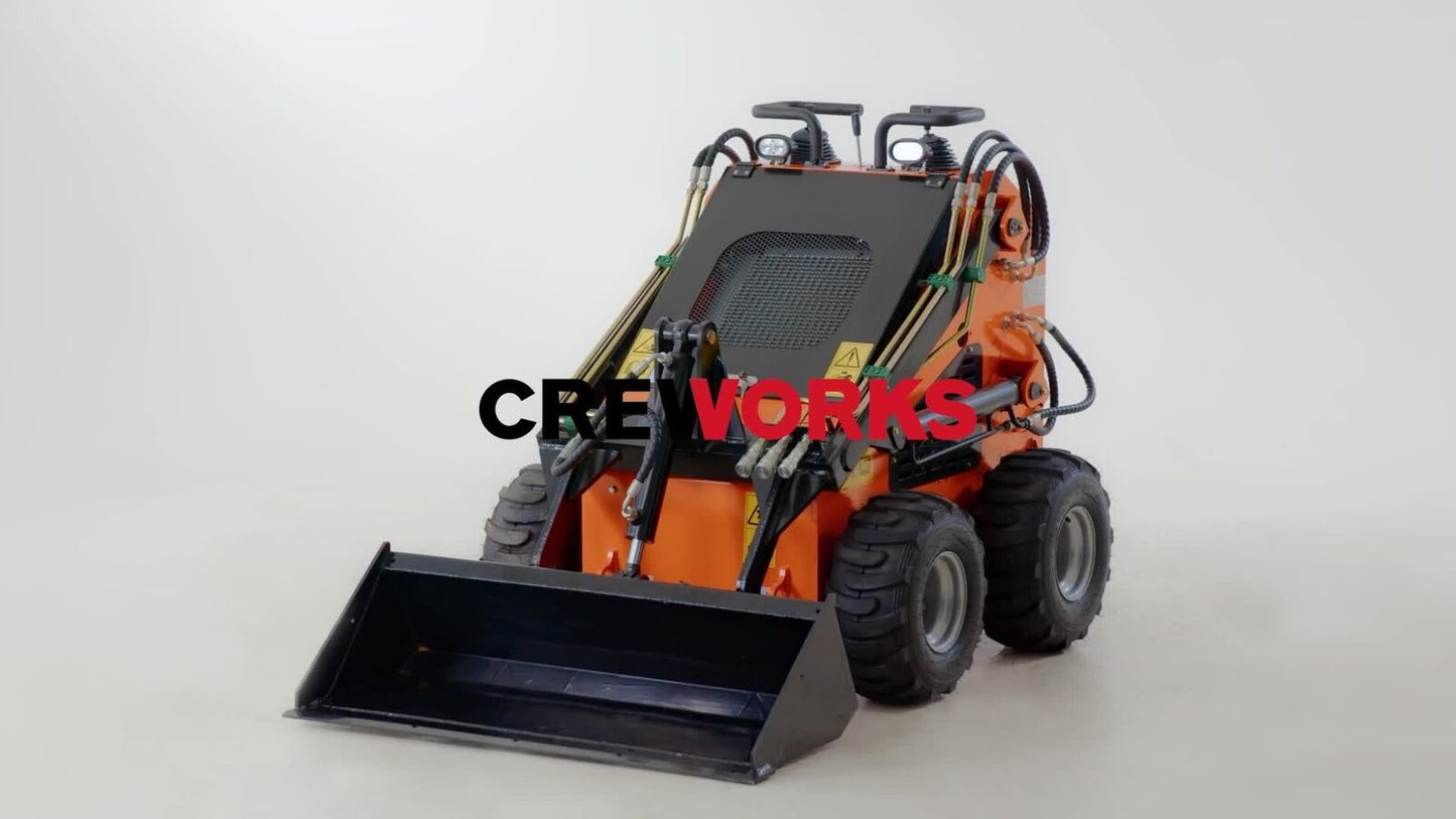 Mini Skid Steer 23HP Wheeled Loader 3.7Mph Speed for Farm B&S EPA Petrol Engine