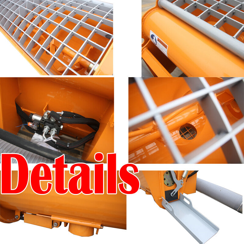 Wolfequip Mix Double Discharge Skid Steer for CAT Bobcat Mixer Concrete Cement