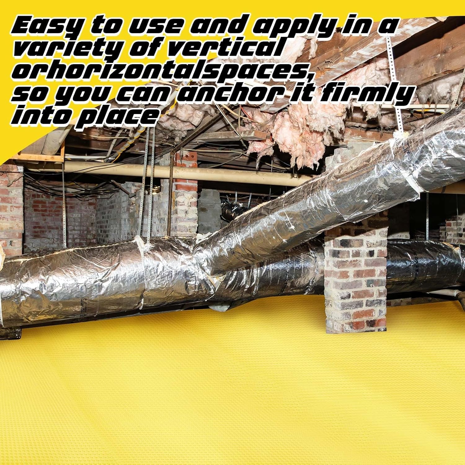 Nuanchu 1/8 X 3.28' X 49.21' Dimple Drainage Matting, Moisture Barrier Foundation Wrap Floor Underlayment Sub Floor Waterproof Membrane, Improves Water Movement and Drainage