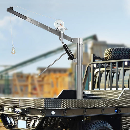 1000 Lbs Pickup Truck Crane Hydraulic Truck Bed Crane Hoist with Manual Winch