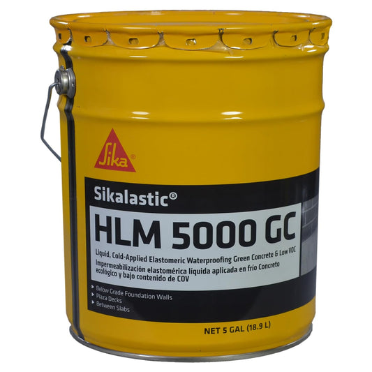 Sikalastic HLM 5000 GC Exterior below Grade Waterproof Coating for Concrete and Foundations, Flexible, Long-Lasting, Asphalt-Modified Polyurethane, 5-Gallon Pail