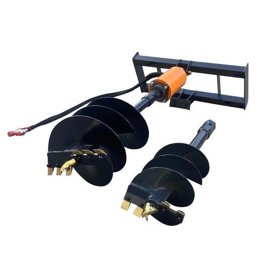 Wolverine Skid Steer Attachment Auger Post Hole Hydraulic Digger 12” & 18” Bits