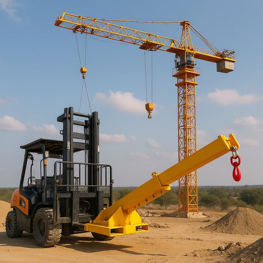 4T Adjustable Hoist Forklift Jib Boom Crane 8800Lbs Mobile Forklift Crane Equip