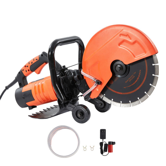 12'' Electric Concrete Saw Wet/Dry Saw Cutter with Water Pump and Blade