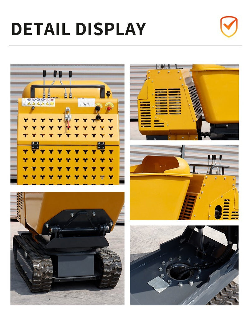 BID for Tracked Hydraulic Mini Dumper 13.5HP Gas EPA Truck for Construction