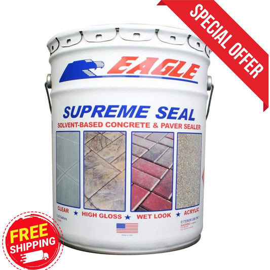 NEW 5 Gal. Supreme Seal Clear High Gloss Solvent-Based Acrylic Concrete Sealer
