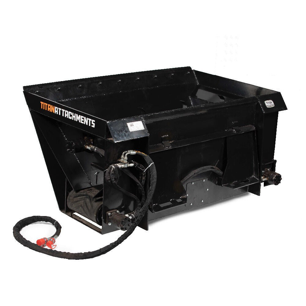 Titan Attachments 72" Side Discharge Bucket, Universal SSQA, Standard Flow