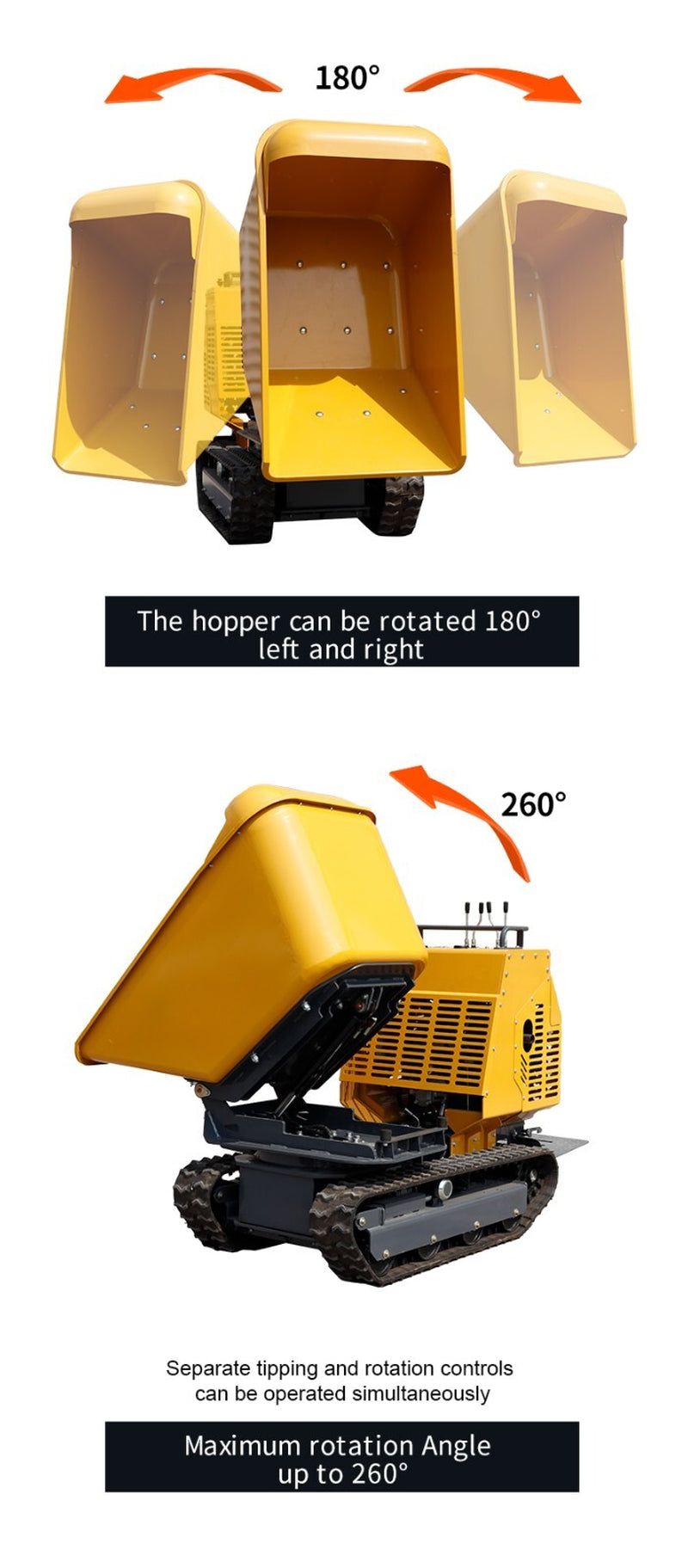 2025 Rotation Dump Truck 13.5HP RATO Single Cylinder Engine with EAP Certifiate