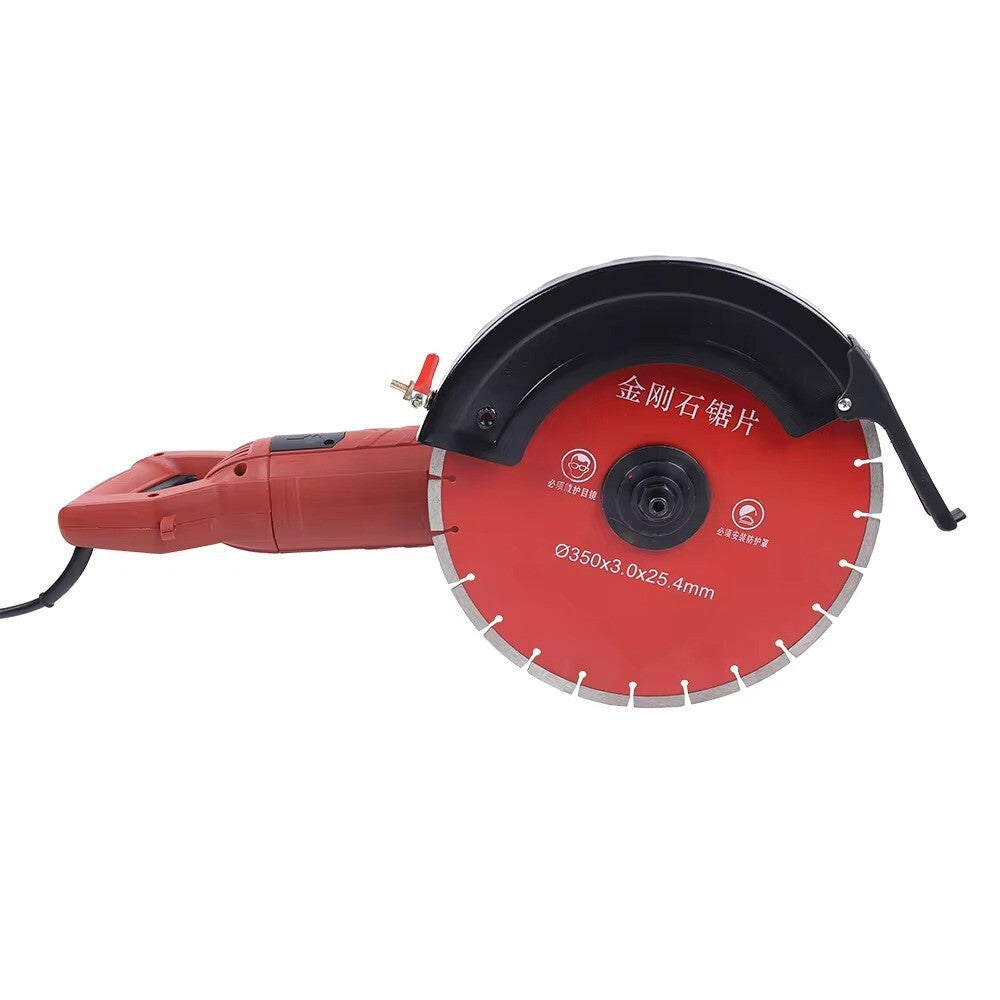 14" Circular Concrete Cut off Saw Wet Dry Concrete Saw Cutter W/Water Pump&Blade