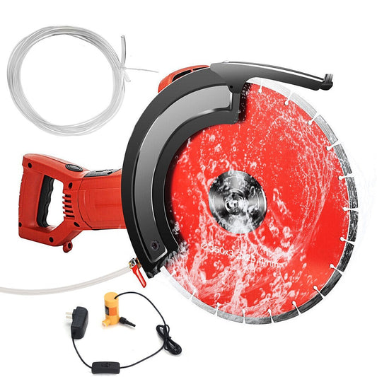 14" Circular Concrete Cut off Saw Wet Dry Concrete Saw Cutter W/Water Pump&Blade