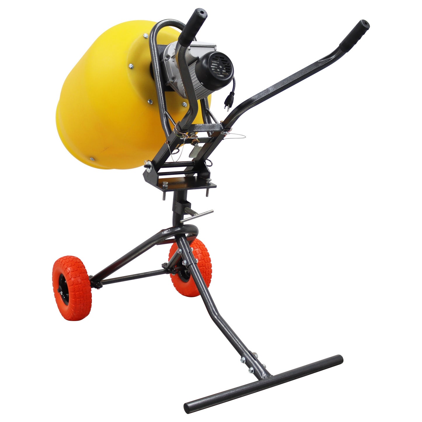 100L/3.5 Cu.Ft Push-Type Cement Mixer Concrete Mortar Polythene Drum 110V 300W