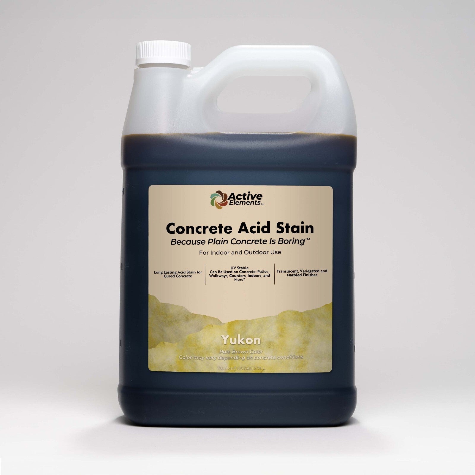Concrete Acid Stain | 1 Gallon | Yukon (Pale Brown Yellow)