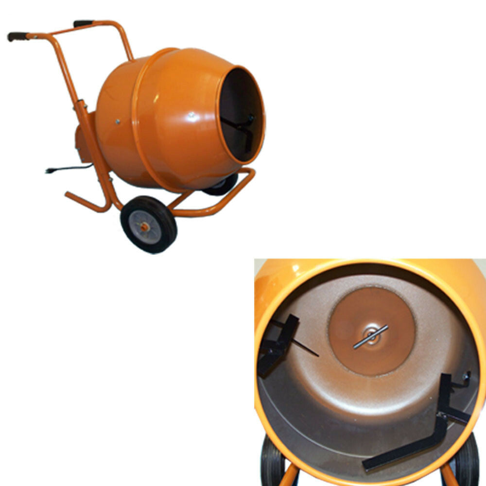 8 CU FT Wheel Barrow Portable Cement Concrete Mixer
