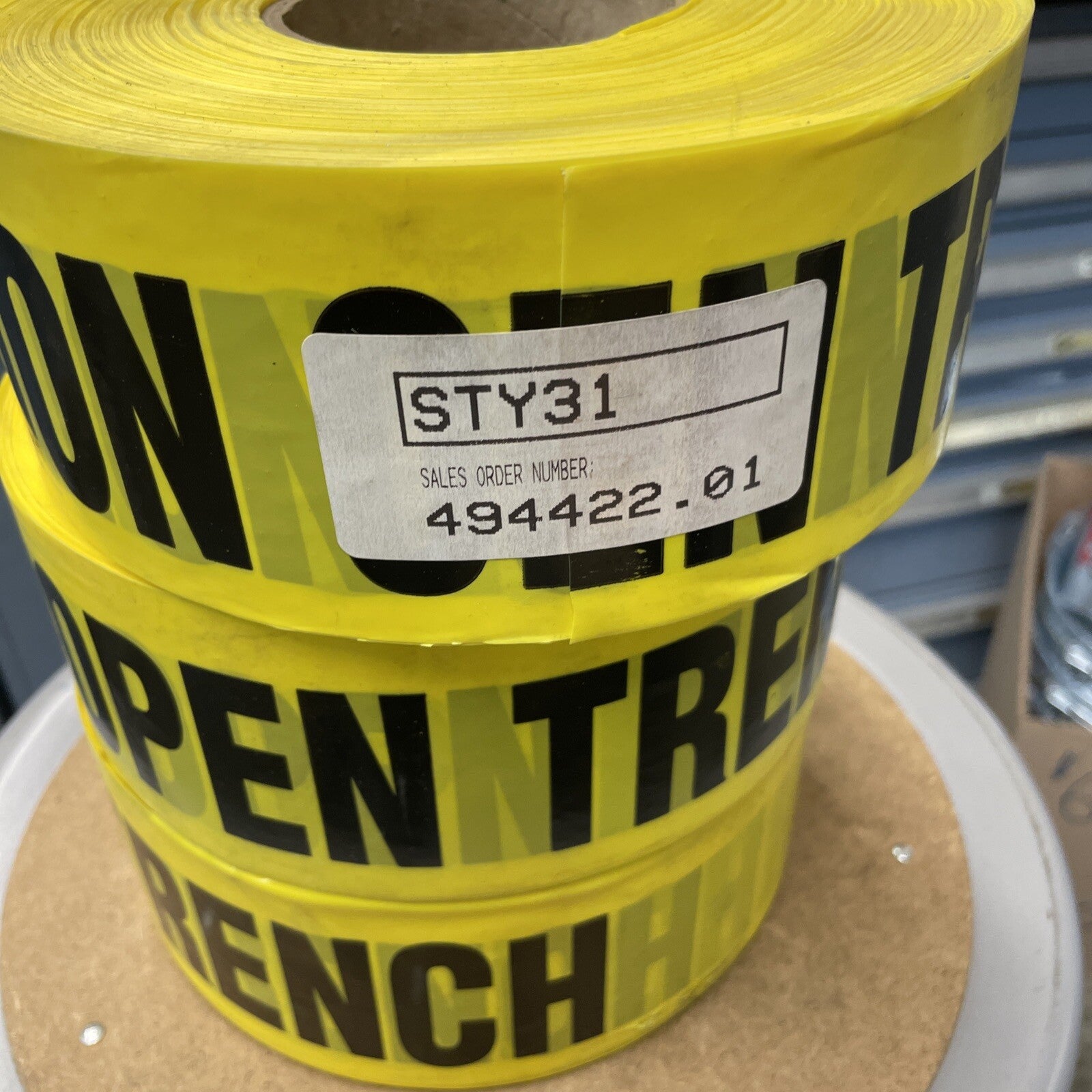 3 Rolls Caution Open Trench Yellow OSHA Warning Barricade Safety Tape 3" X 1000'