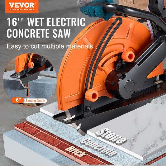 Electric Concrete Saw, 16 In, Brick