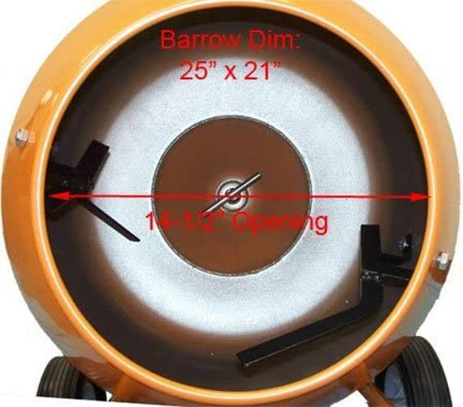 Low Wheel Barrow 5 Cubic Ft. 1/2HP Electric Concrete Cement Mixer Mortar Stucco