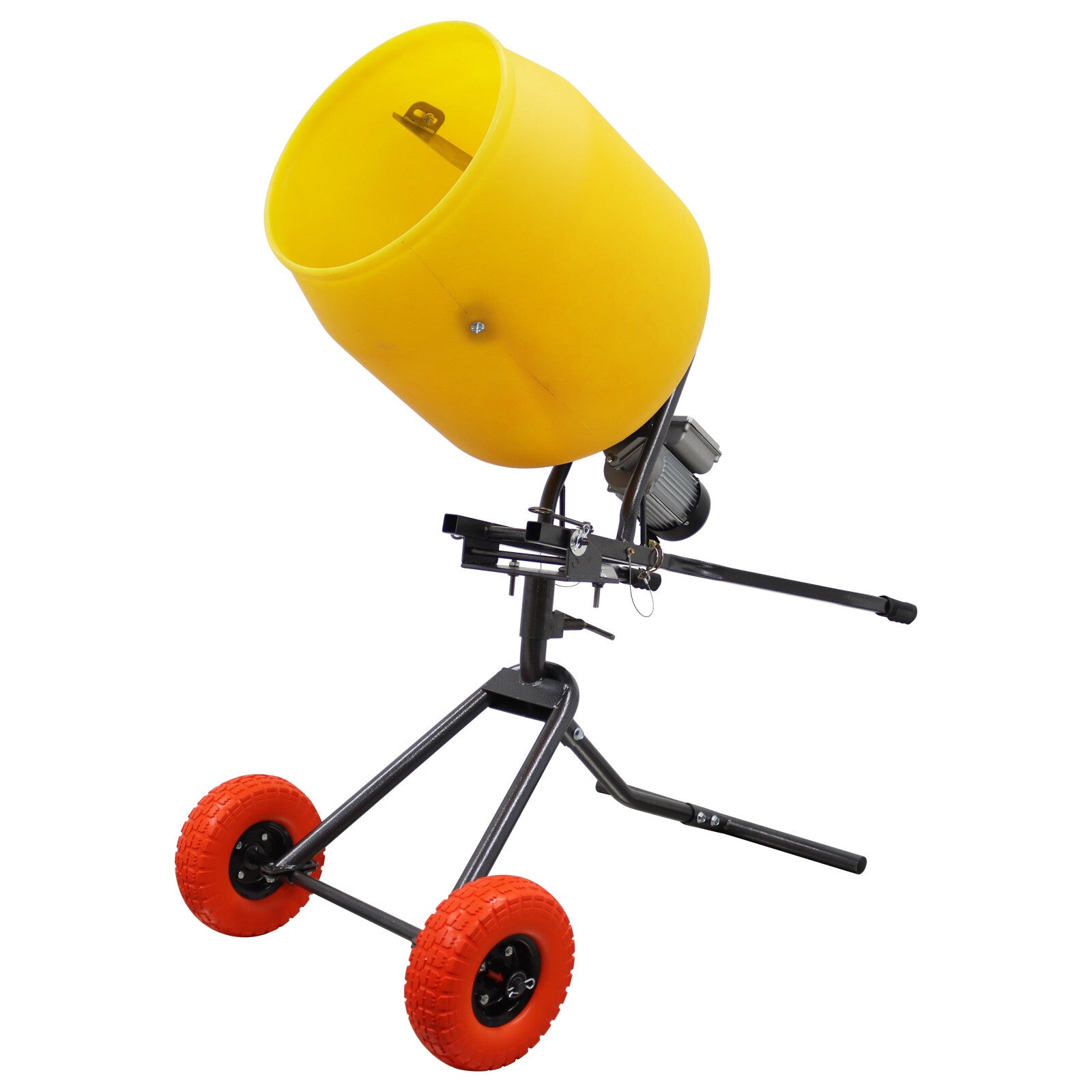 100L/3.5 Cu.Ft Push-Type Cement Mixer Concrete Mortar Polythene Drum 110V 300W