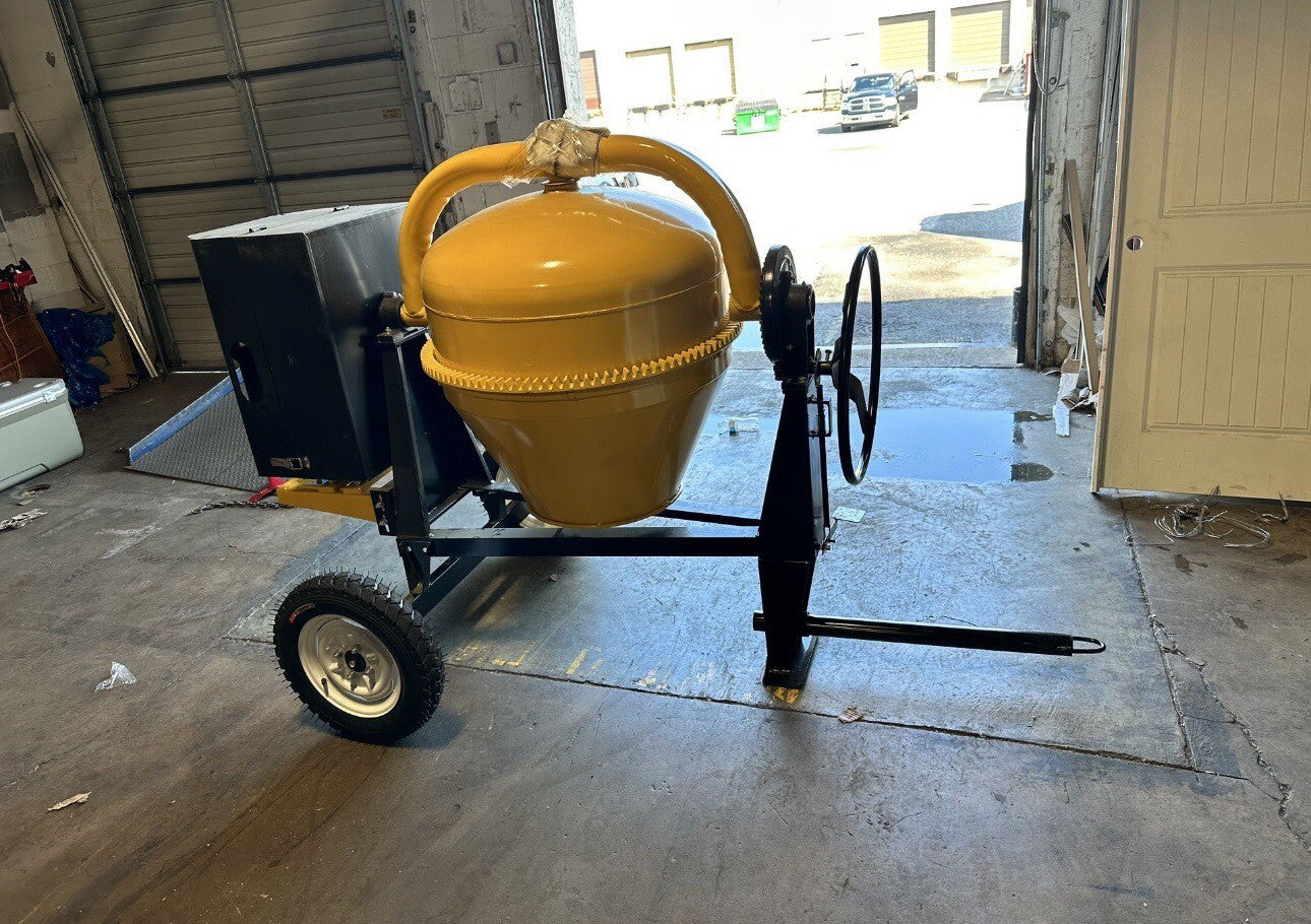 Towable 9 Cubic Feet Cement Mixer