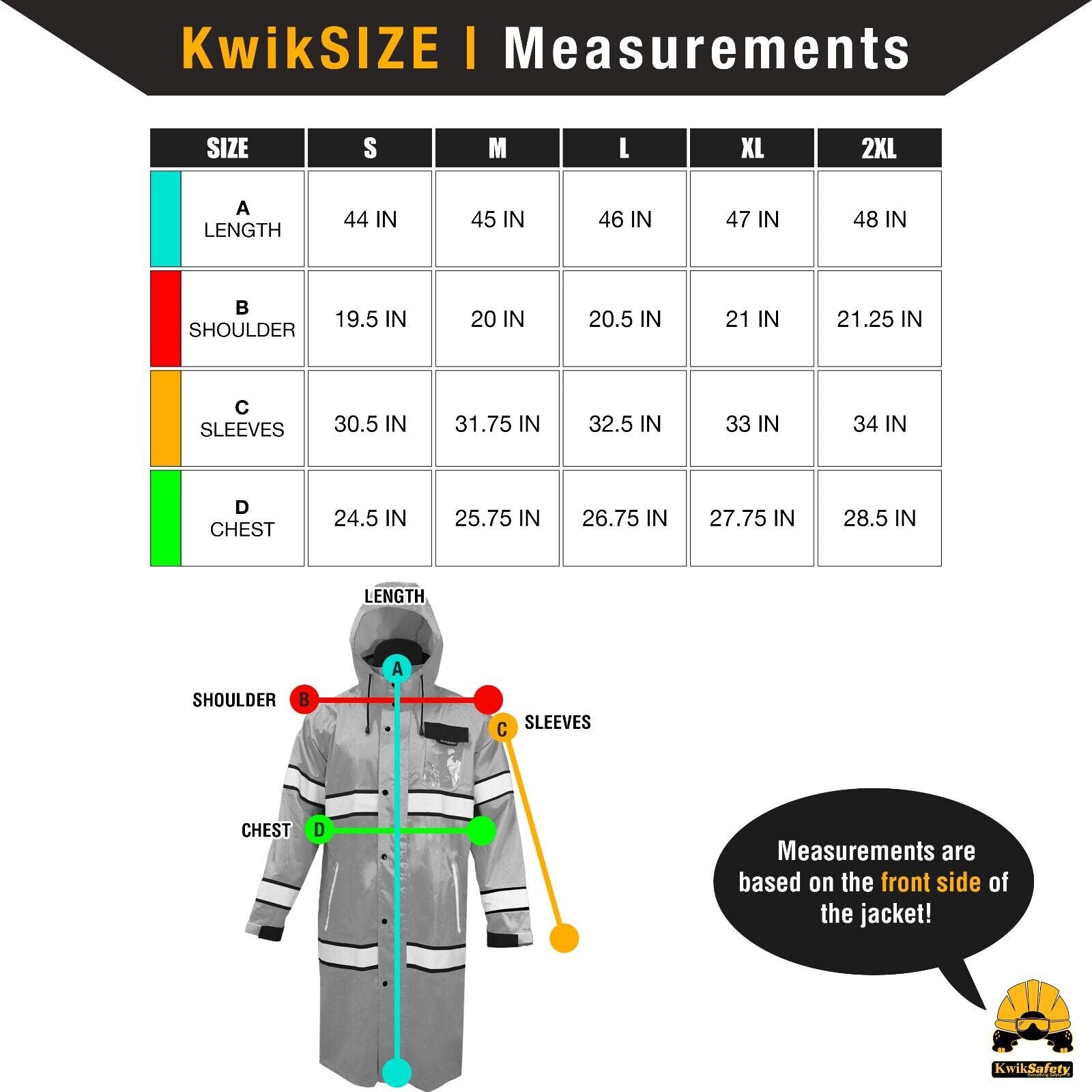 Kwiksafety TORRENT | High Visibility ANSI Class 3 Safety Trench Coat