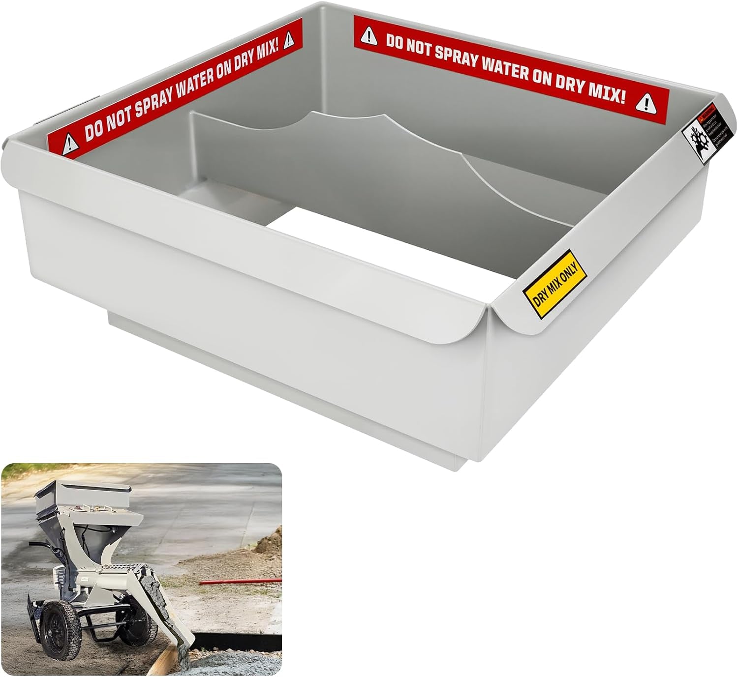 Upgrade MMAC-0123 Mud Mixer Hopper Extension, Pairs with MMAC-0133 for MMXR-3221 Mixers, Expands Capacity from 120 to 300 Lbs, Ldeal for Large Construction & Site Renovations