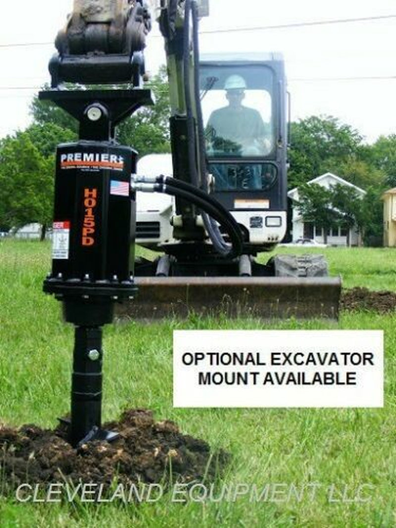 PREMIER MS14 MINI SKID STEER AUGER DRIVE ATTACHMENT W CONCRETE CEMENT MIXER BOWL