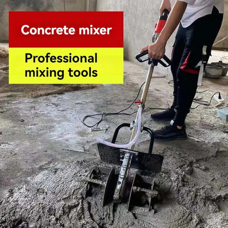 Mortar Cement Mixer Concrete Site with a Small Mixer Putty Powder Mixing Grey