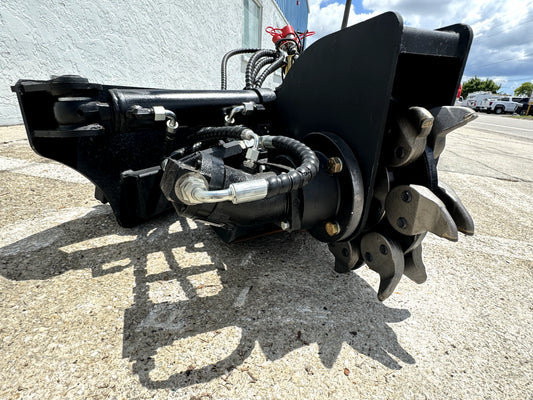 New Mini Skid Steer Stump Grinder Attachment Articulating Arm &Remote Toro Dingo